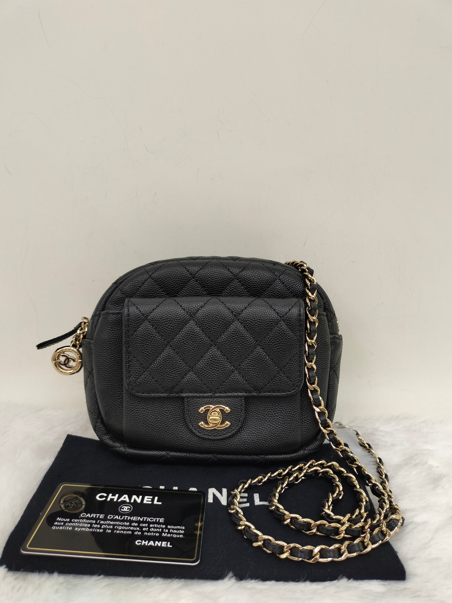 Chanel Day Camera Case Caviar Black GHW #27