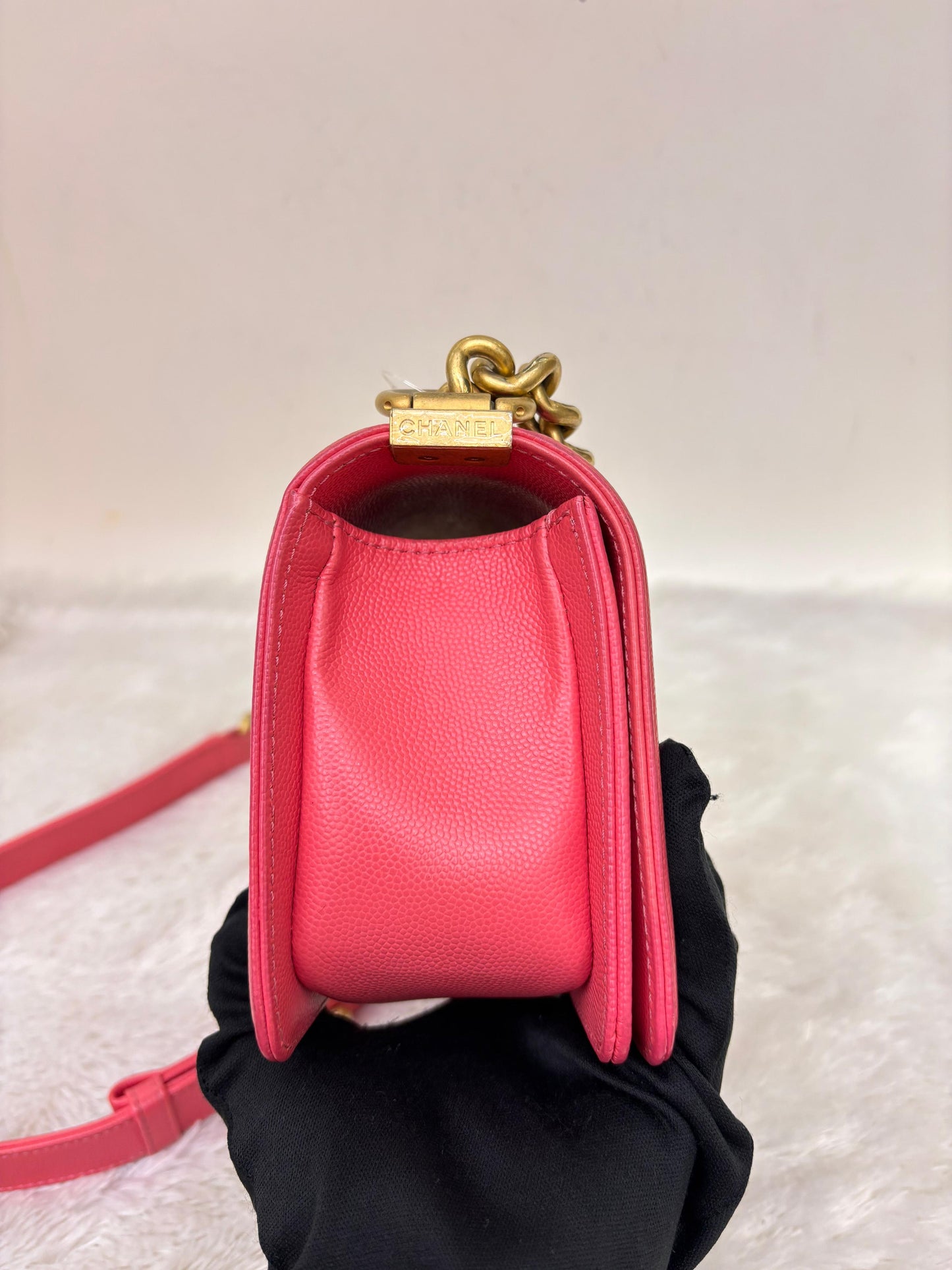 Chanel Boy 20 Small Caviar Pink GHW #25