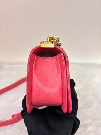 Chanel Boy 20 Small Caviar Pink GHW #25