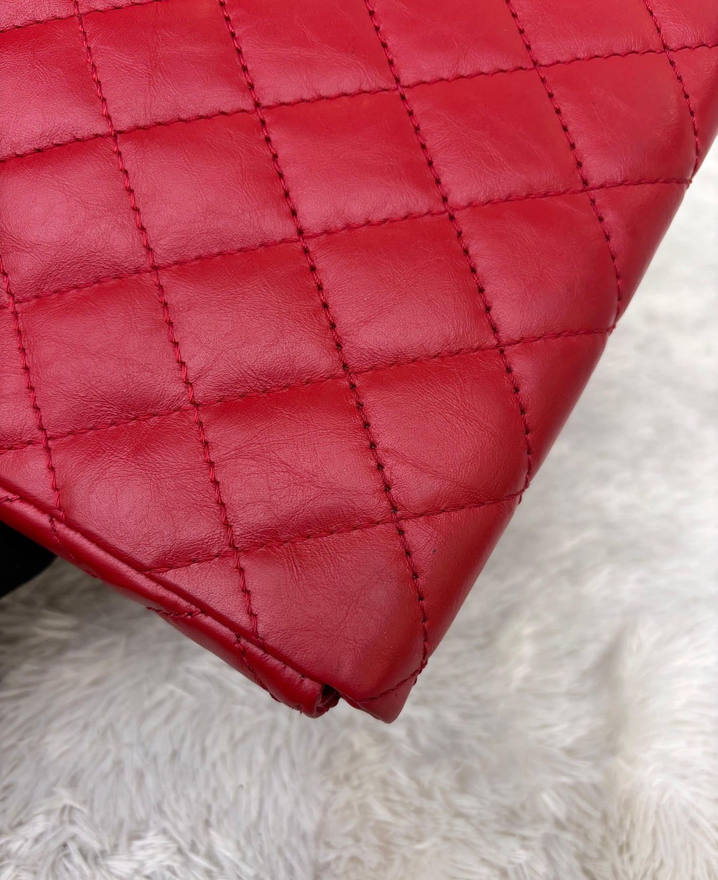 Chanel 2.55 Reissue Fold Over Clutch Calfskin Red GHW #26