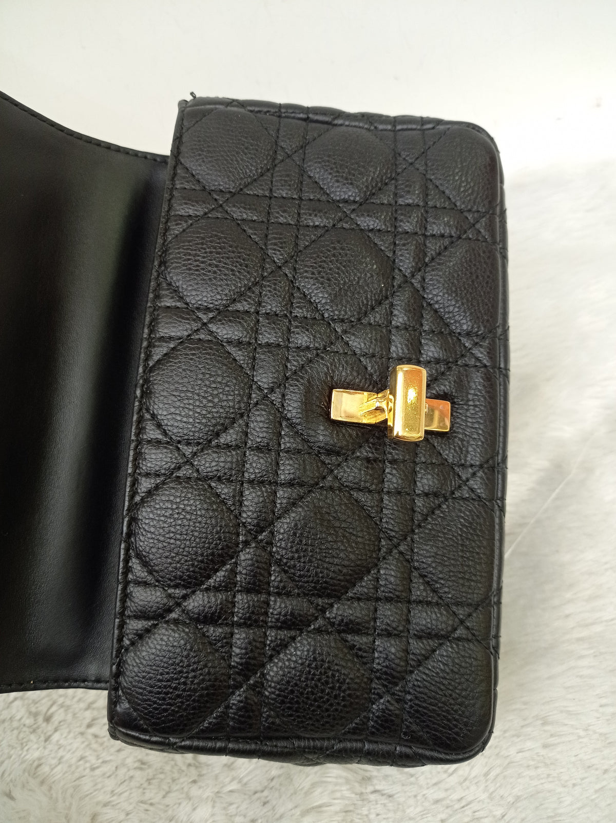 Dior Caro Small Supple Cannage Black GHW 2022