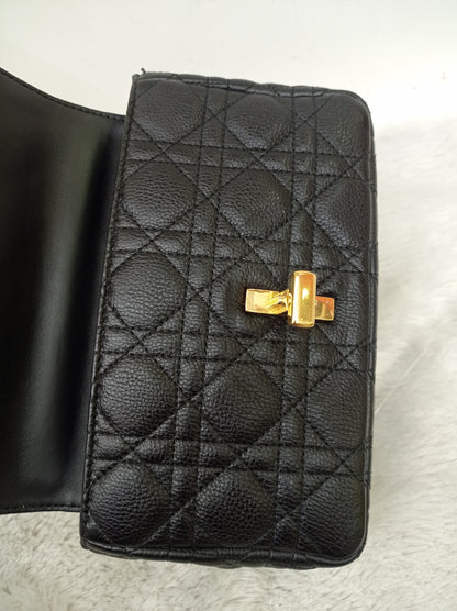 Dior Caro Small Supple Cannage Black GHW 2022