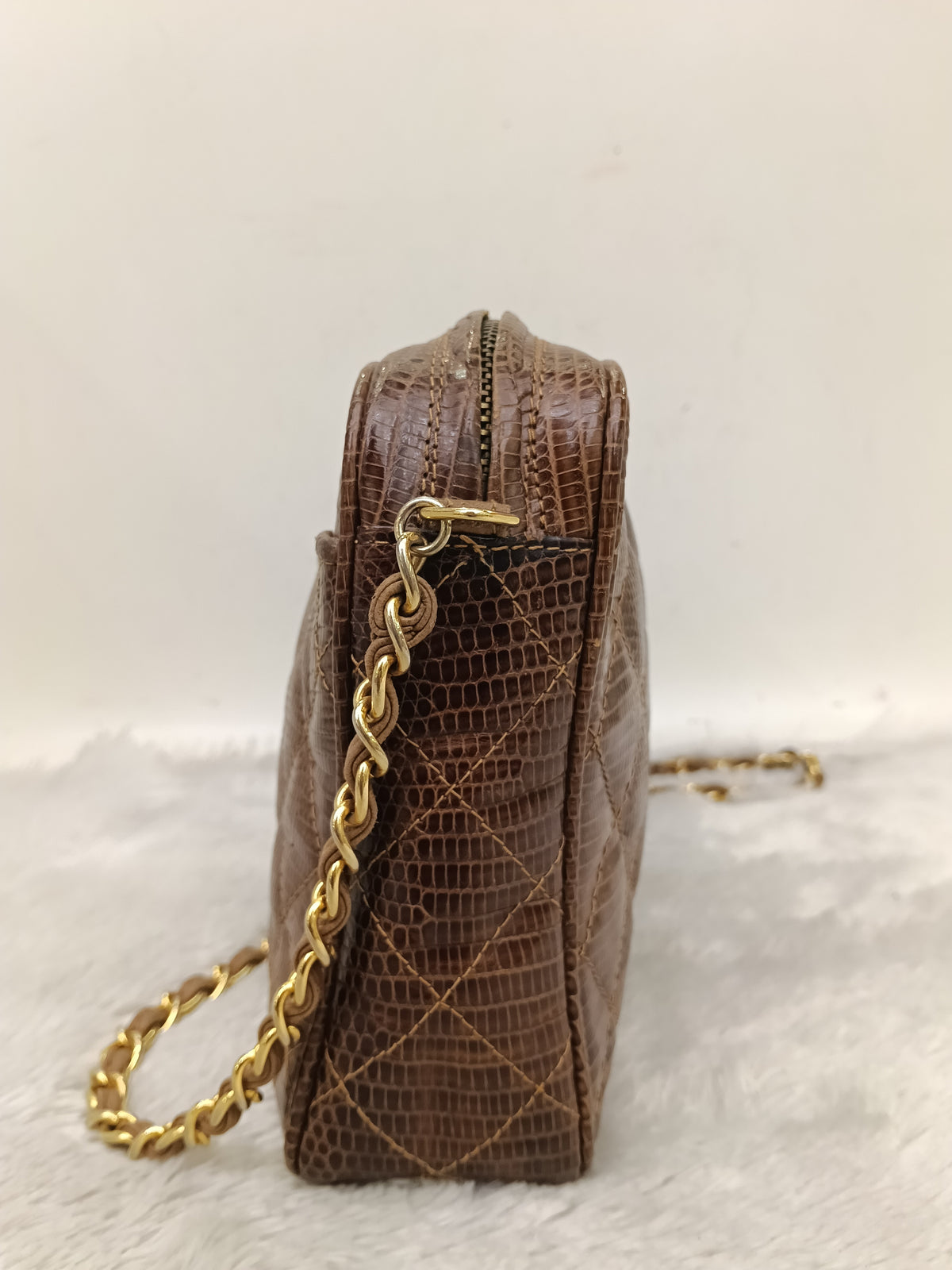 Chanel Camera Tassel Lizard Brown GHW #0