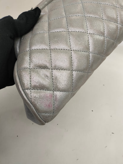 Chanel Timeless Clutch Metallic Silver GHW #15