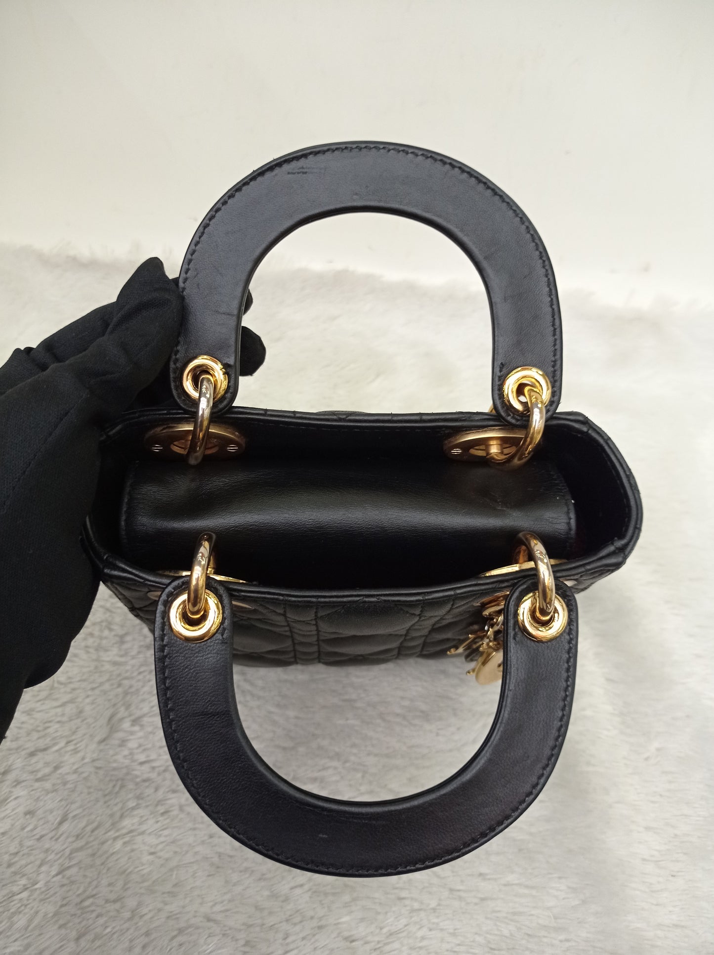 Lady Dior Mini Lamb Black GHW 2017