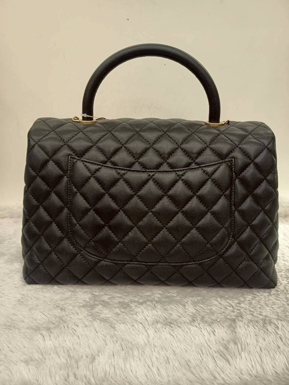 Chanel Coco Handle Large Caviar Black GHW #24