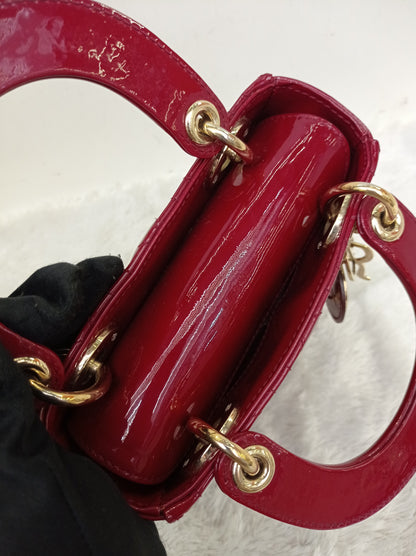 Lady Dior Mini Patent Red GHW 2019