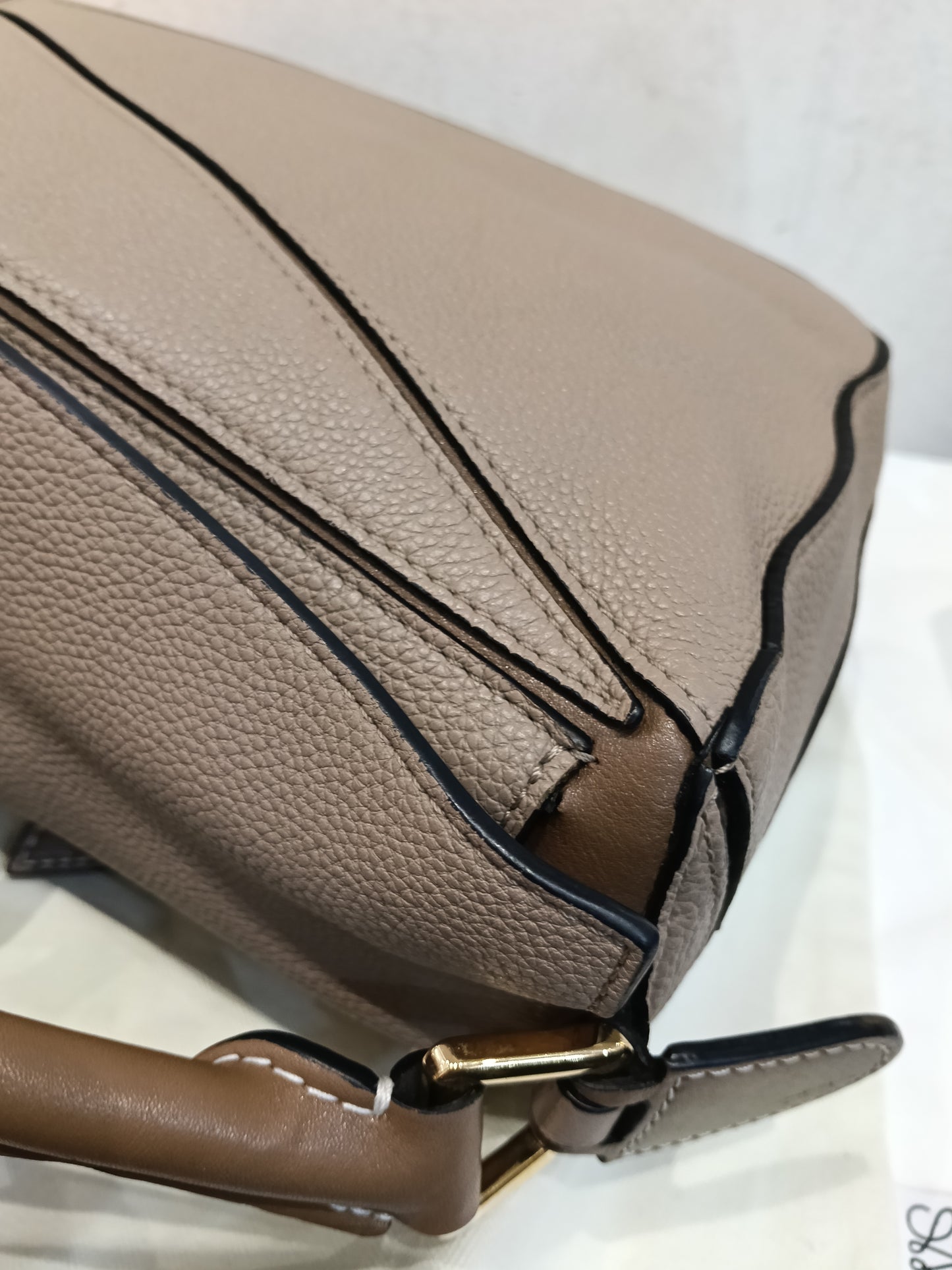 Loewe Puzzle Small Grained Sand Mink GHW 2020