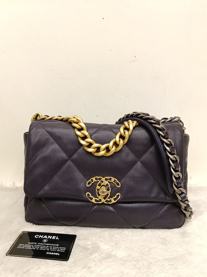 Chanel C19 Small Dark Purple GHW #30