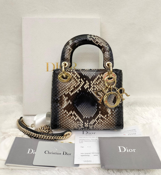 Lady Dior Mini Python GHW 2020