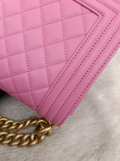 Chanel Boy 25 Lamb Pink GHW #26