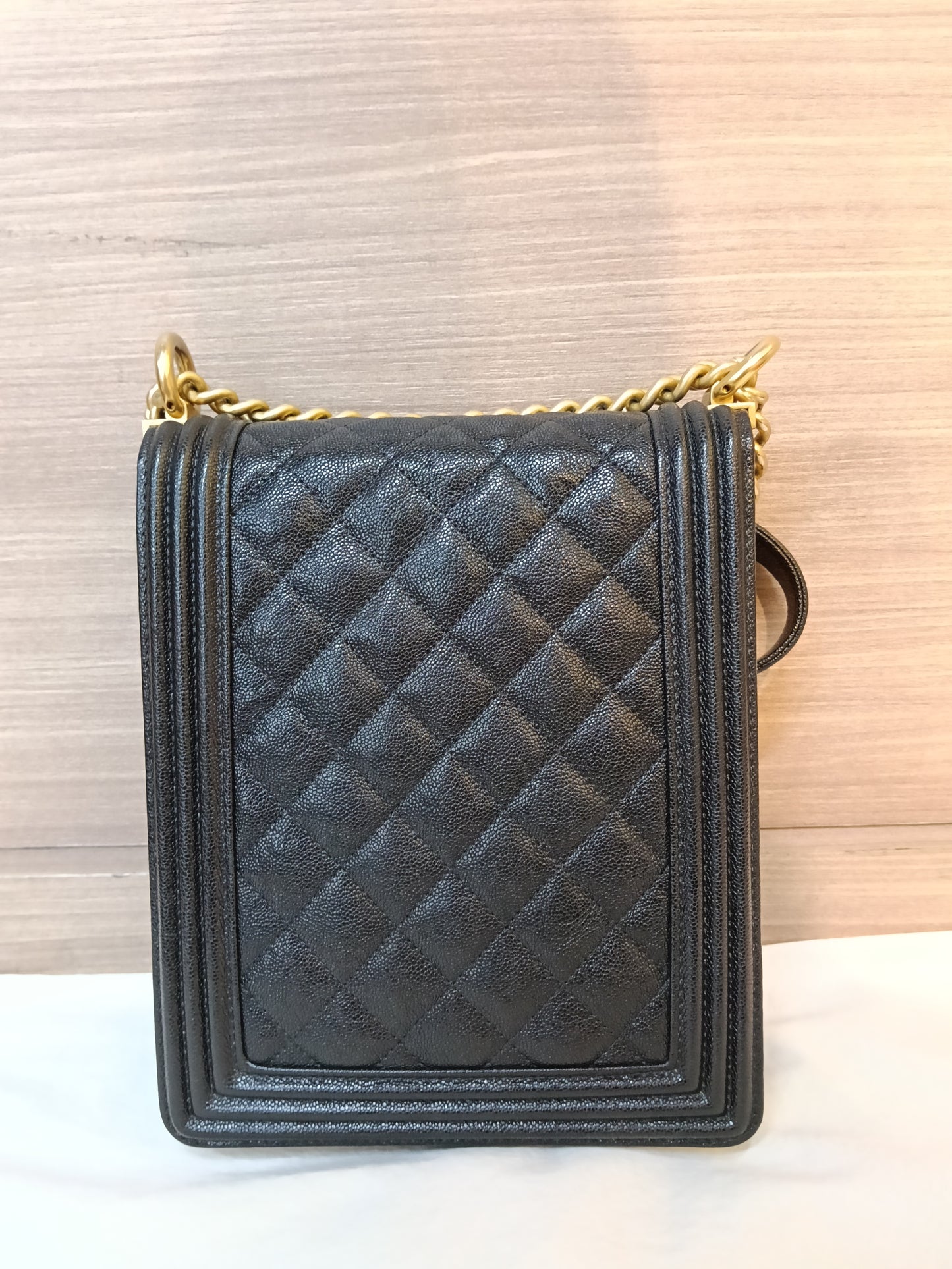Chanel Boy Vertical Caviar Black GHW #26