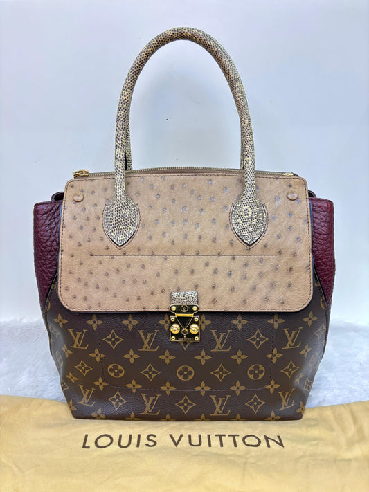 LV Majestueux MM Monogram Ostrich Lizard Bordeaux 2012