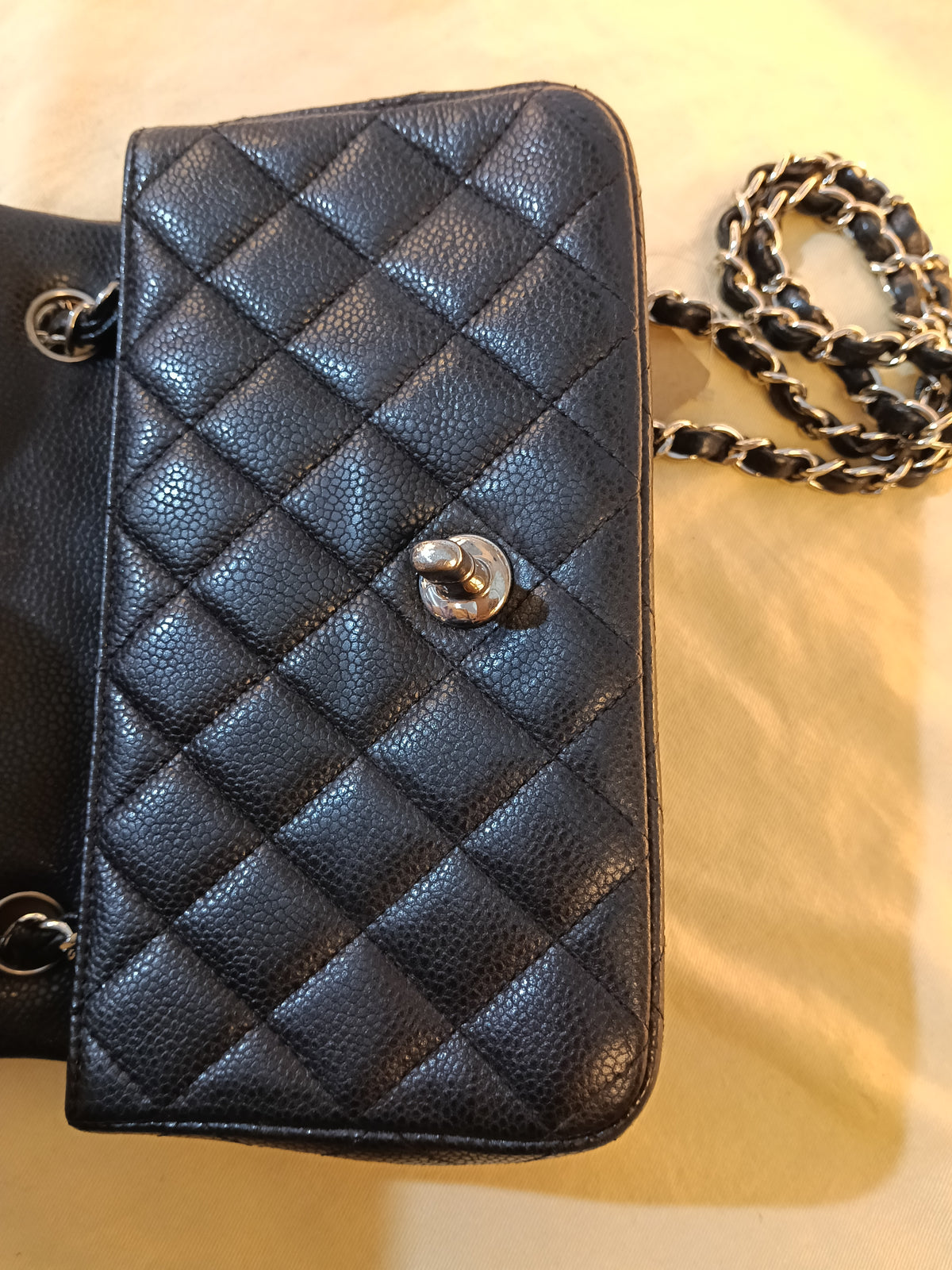 Chanel Mini Rectangular Caviar Black SHW SF #20