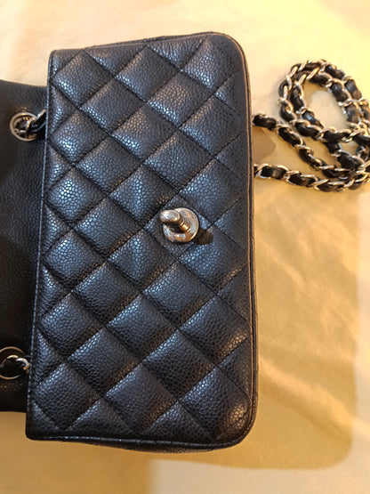 Chanel Mini Rectangular Caviar Black SHW SF #20