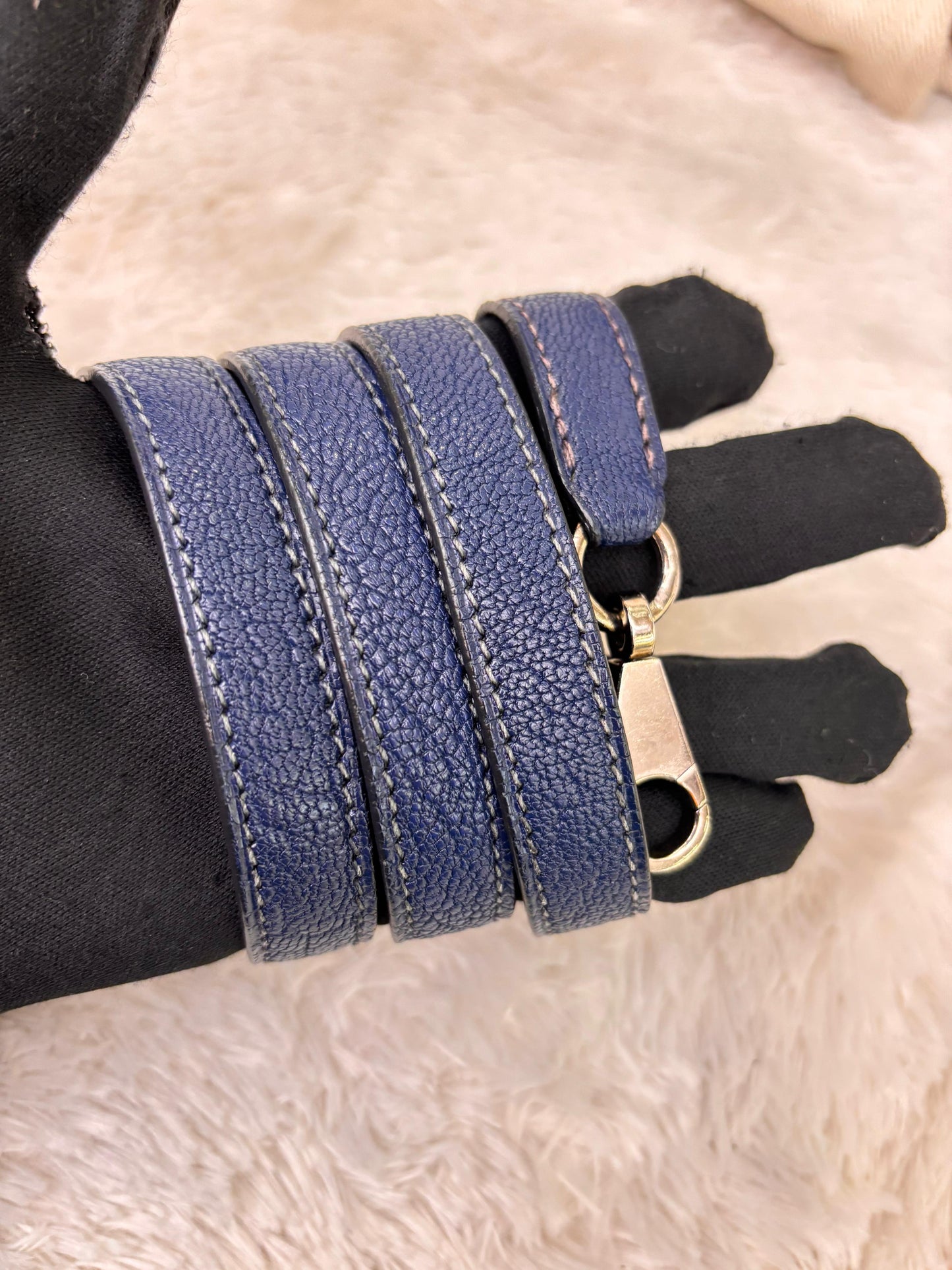 K32 Chevre Coromandel Blue De Malt PHW #L square