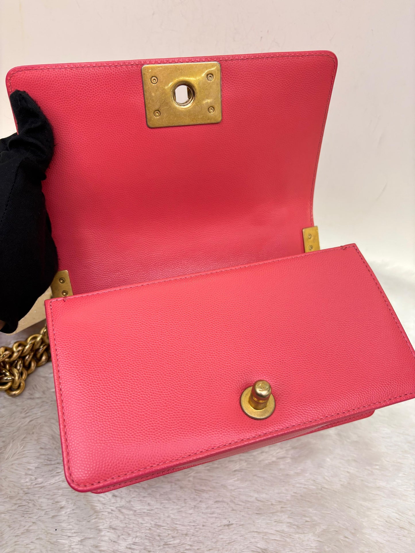 Chanel Boy 20 Small Caviar Pink GHW #25