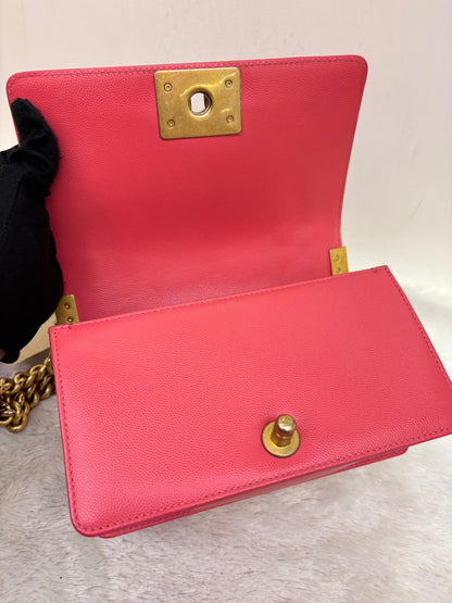 Chanel Boy 20 Small Caviar Pink GHW #25
