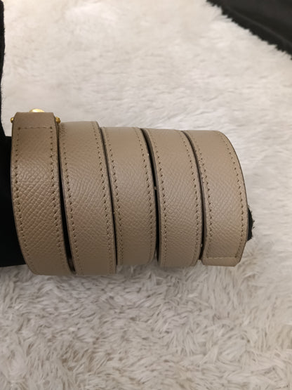 Celine Micro Belt Grained Light Taupe GHW 2021