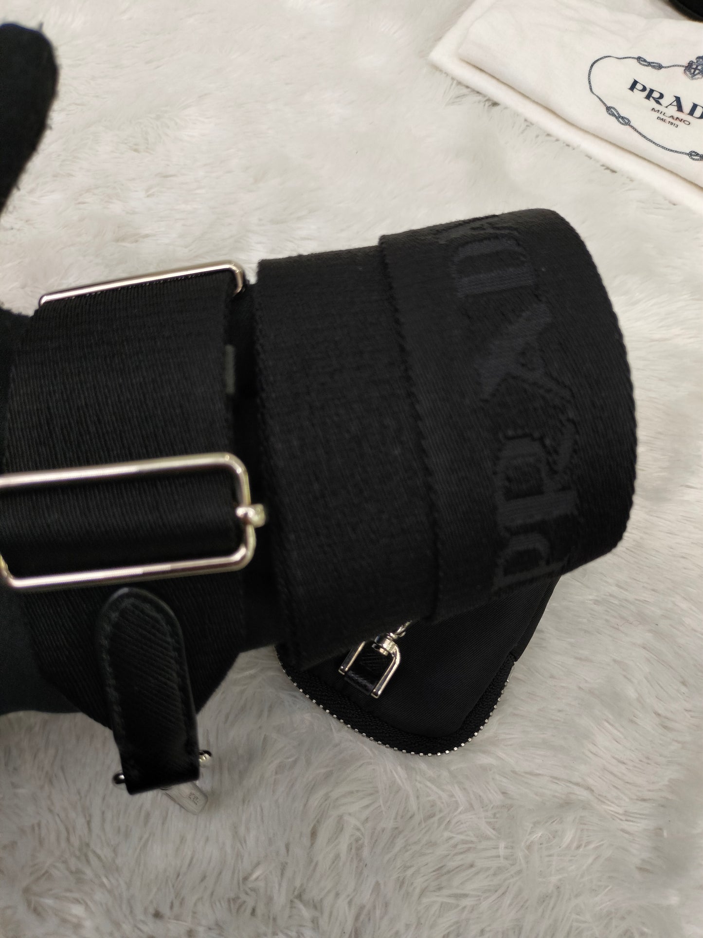 Prada Tessuto Saffian Nero Multi Pochette Re Edition Nylon SHW 2021