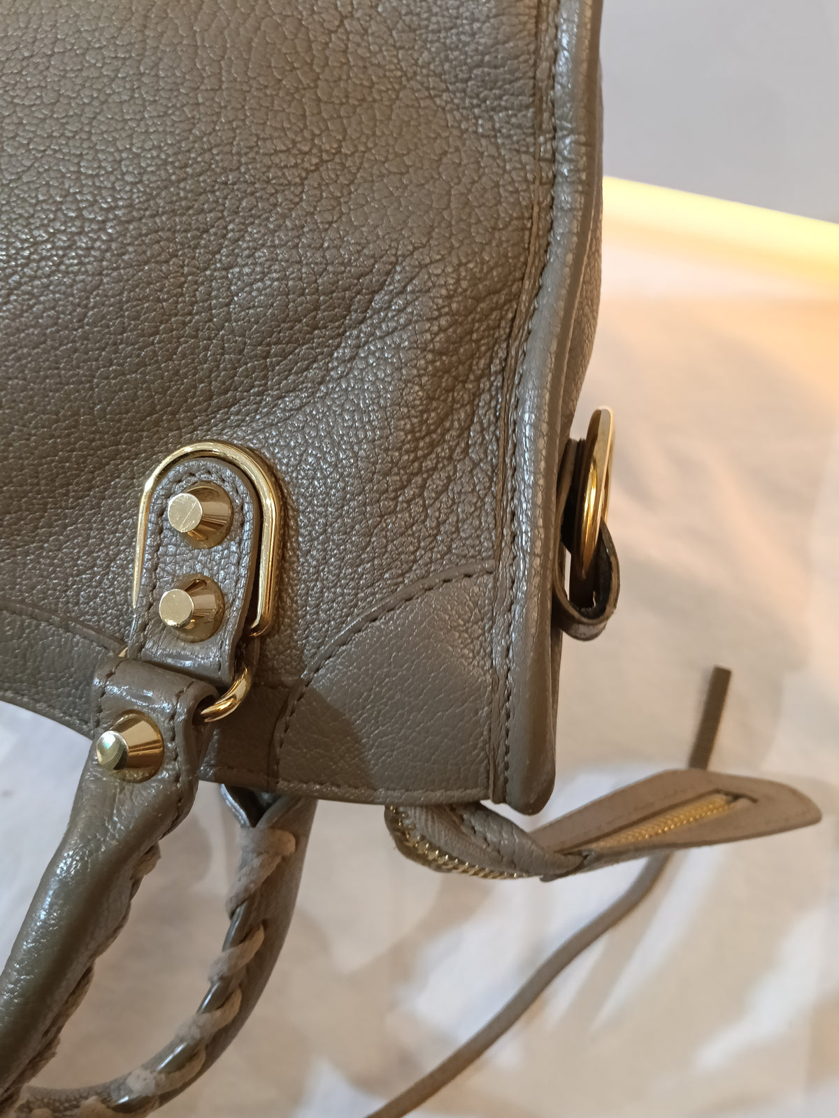 Balenciaga Mini City Edge Mink Grey GHW 2018