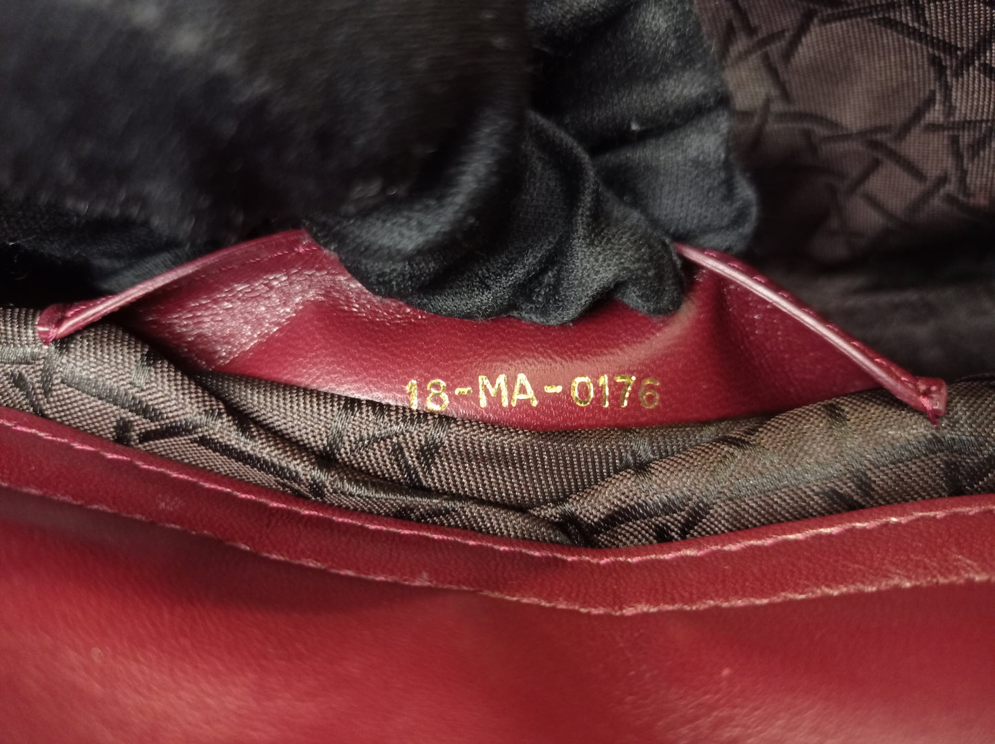 Dior Lady D'Joy Medium Lamb Burgundy GHW 2016