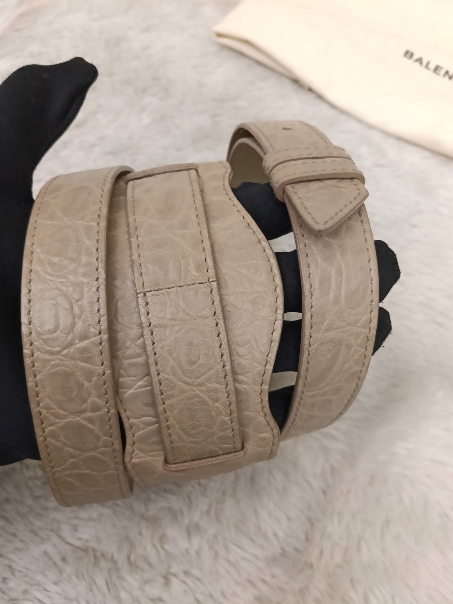 Balenciaga Small City Classic Croco Beige GHW 2018
