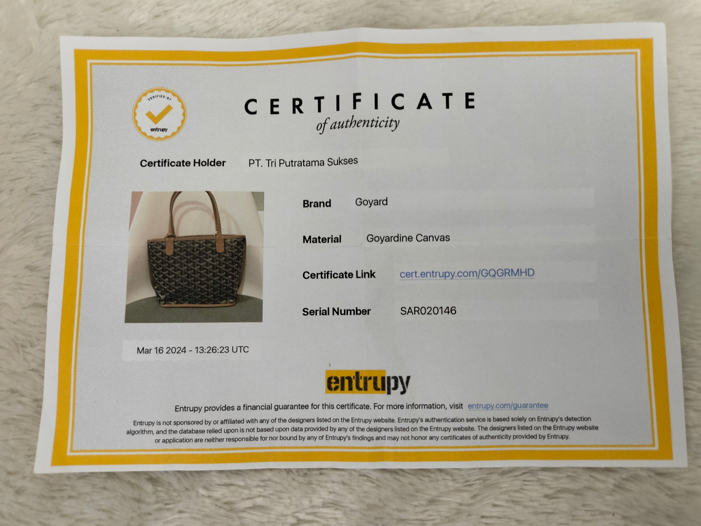 Goyard Anjou Mini Black Tan