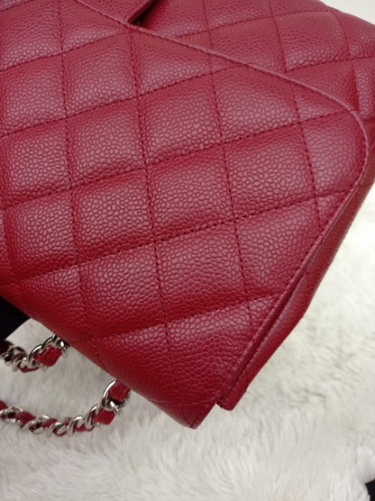 Chanel Jumbo Caviar Red SHW SF #13