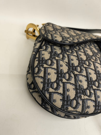 Dior Saddle Medium Oblique Navy GHW 2018
