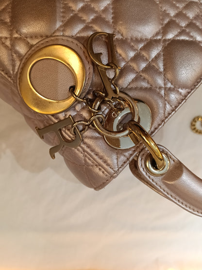 Lady Dior Mini Iridescent Lotus GHW 2017