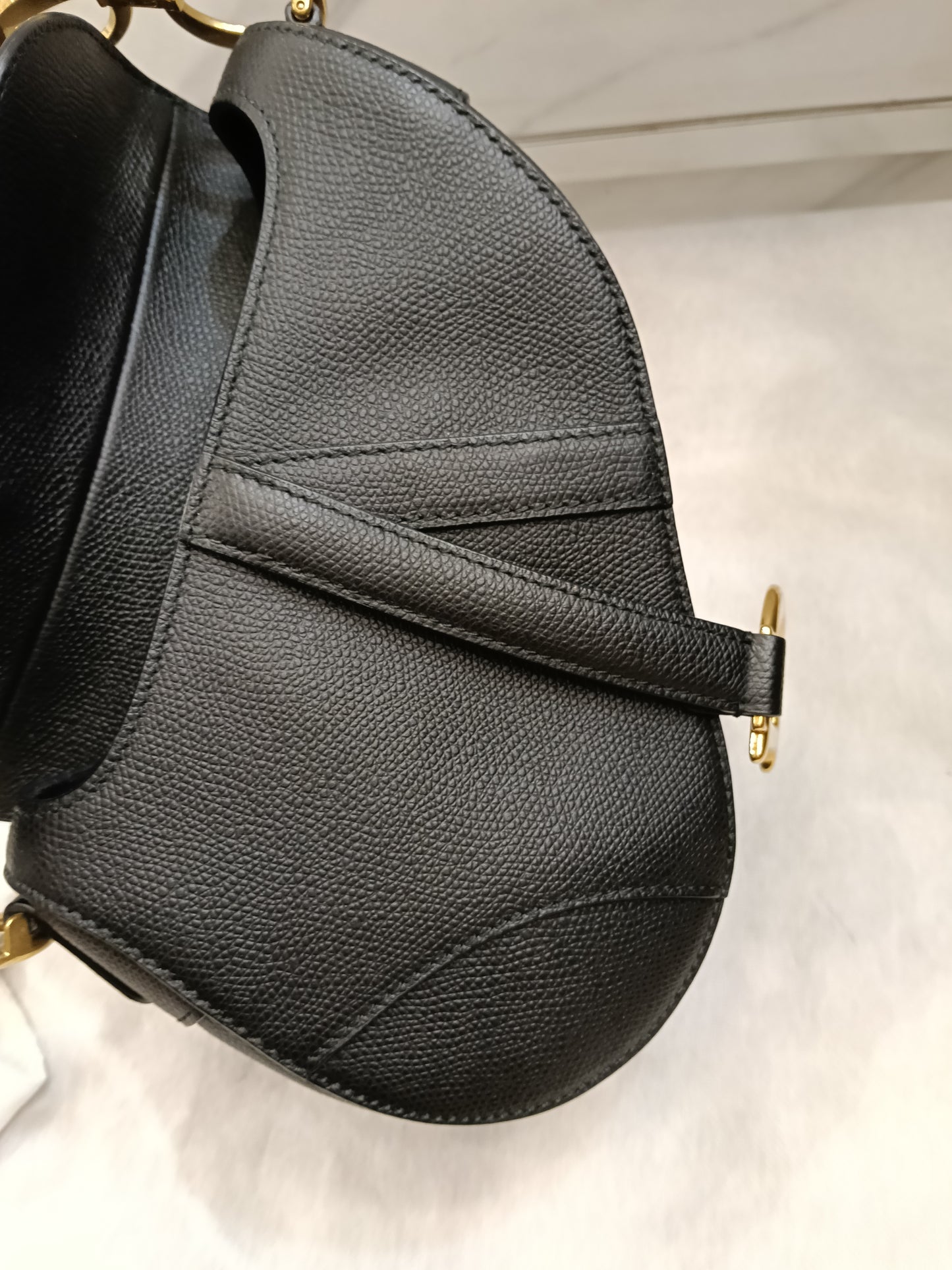 Dior Saddle Mini Grained Black GHW 2019