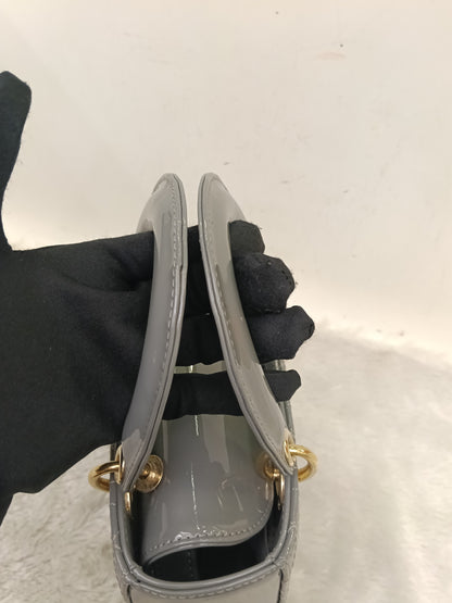 Lady Dior Small Patent Grey GHW 2021