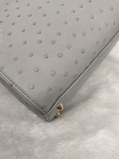 Lady Dior Medium Ostrich Baby Blue SHW 2017