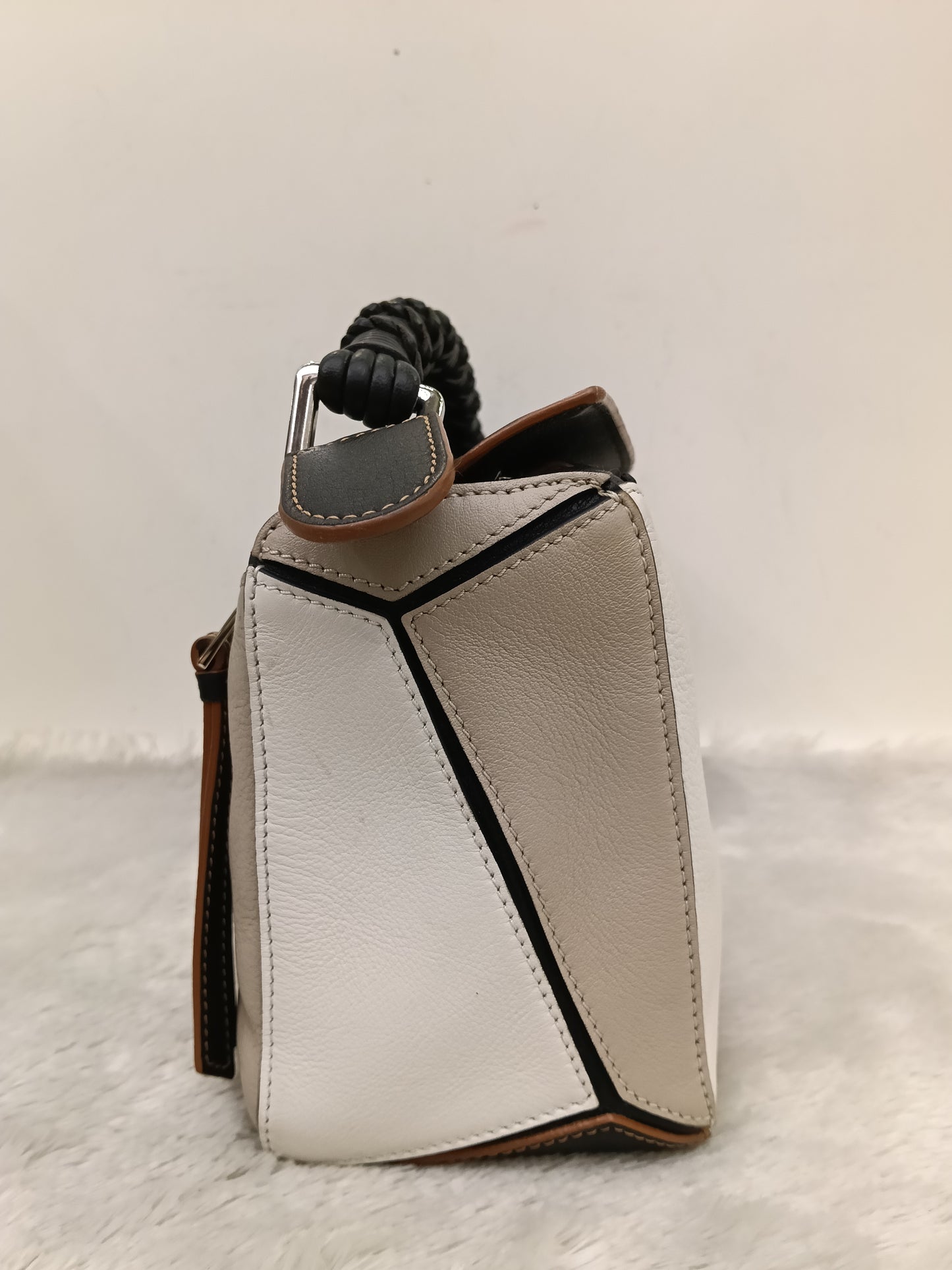 Loewe Puzzle Small Craft Light Oat Black SHW 2021