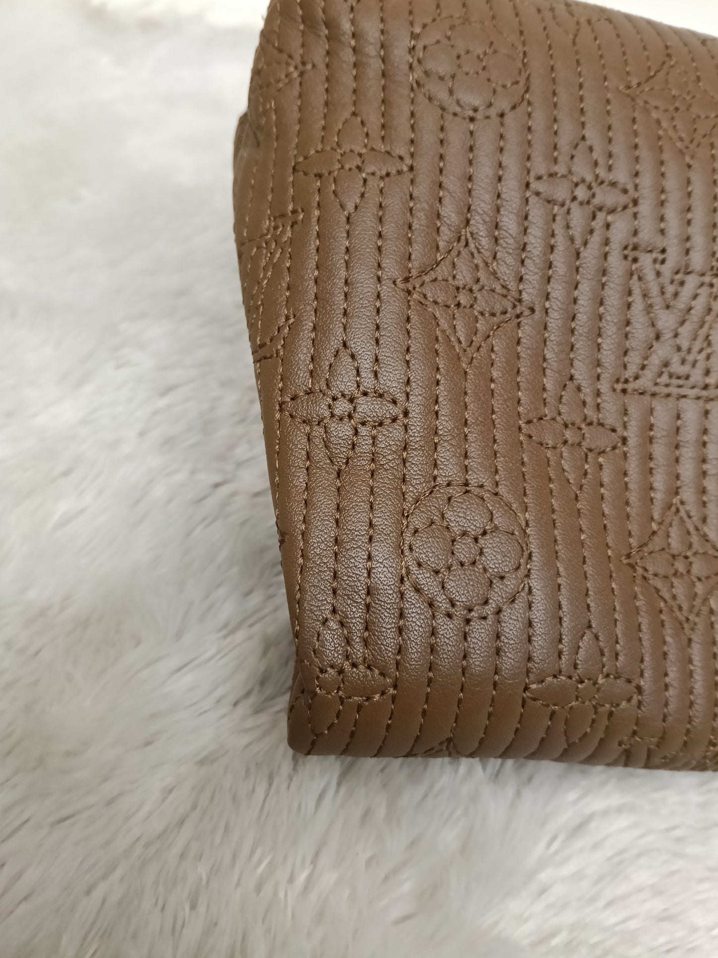LV Altair Clutch Monogram Jacquard Brown 2012
