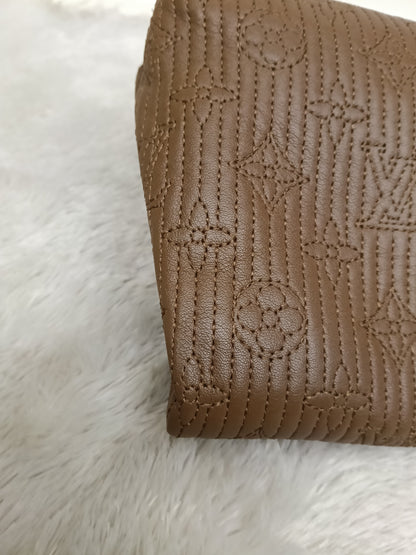 LV Altair Clutch Monogram Jacquard Brown 2012