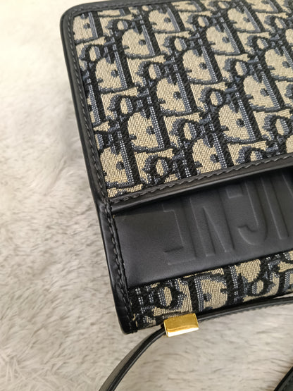 Dior Montaigne 30 Oblique Navy GHW 2022