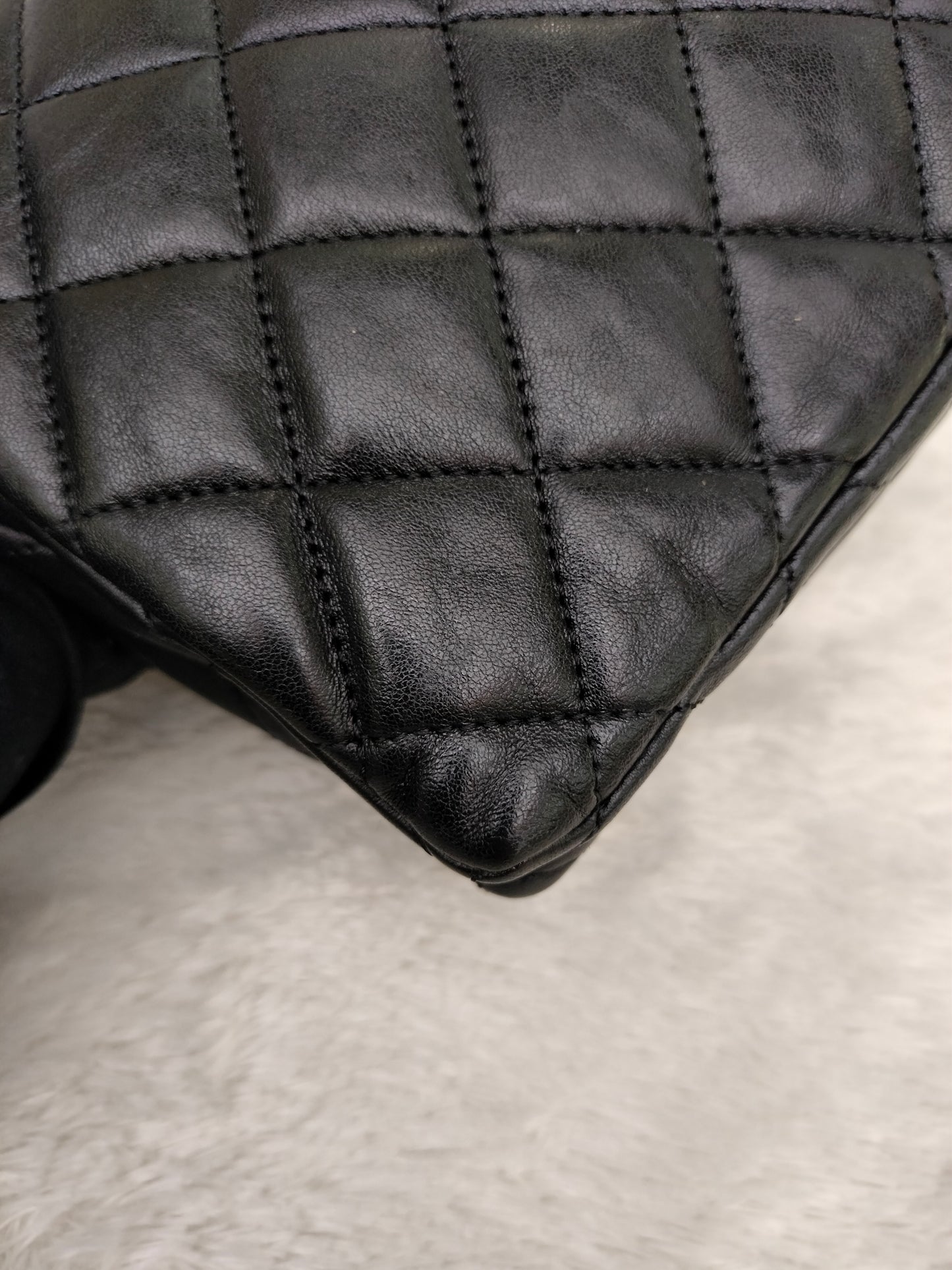 Chanel Small Pillow Crush Flap Lamb Black GHW (CHIP)