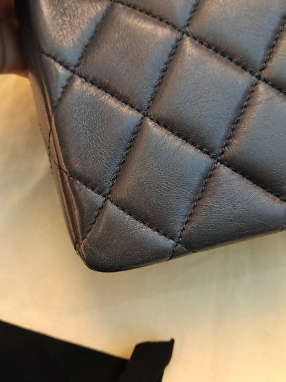 Chanel Seasonal Mini Flap Crush on Chain Calfskin Grey GHW (CHIP)