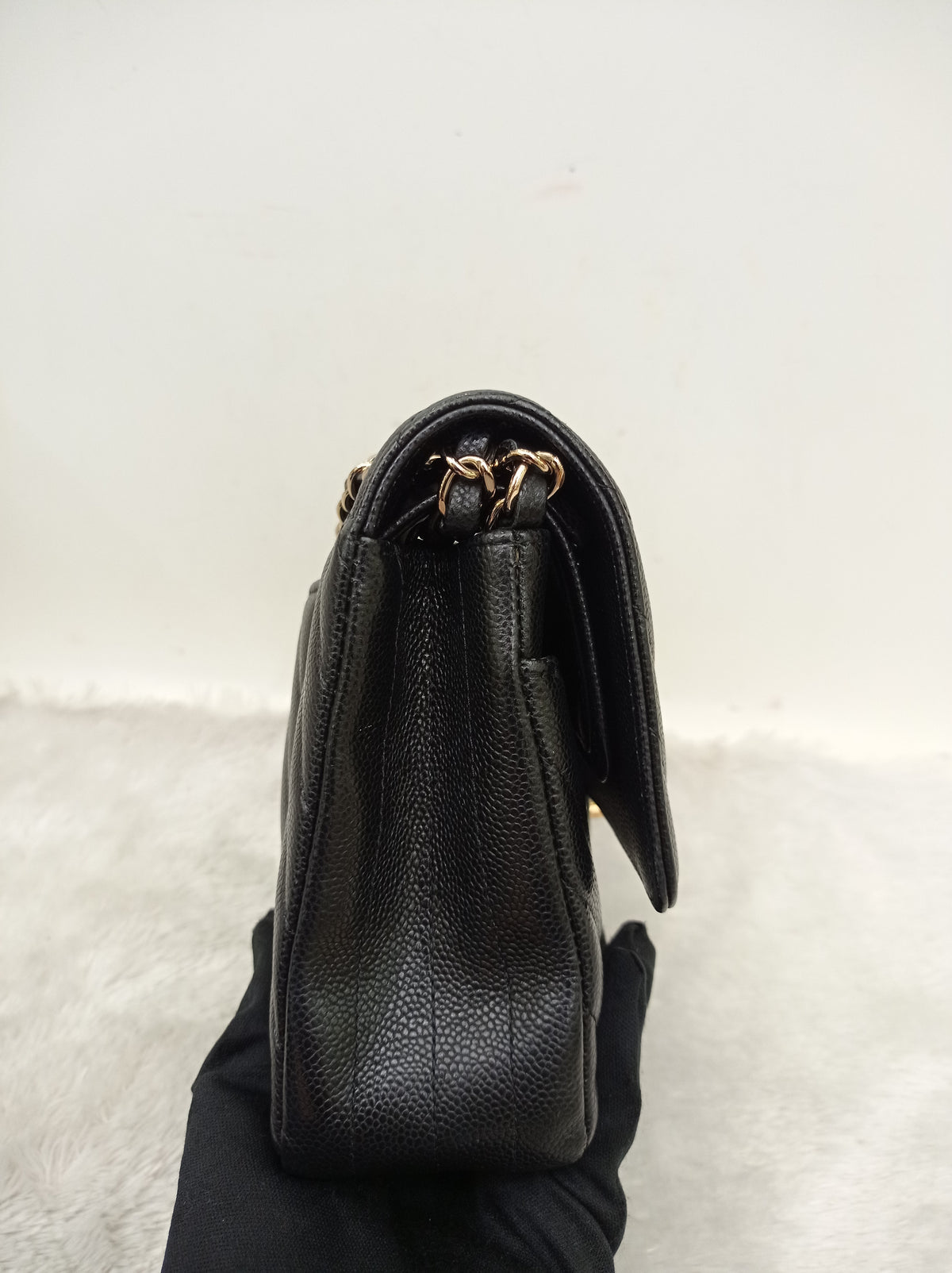 Chanel Medium Chevron Caviar Black GHW DF #30