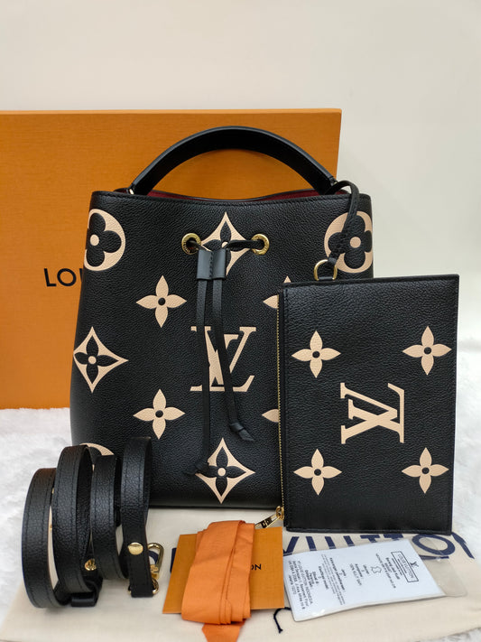 *Neverbeen Used* LV Neo Noe MM Monogram Empreinte Noir Creme 2023 (CHIP)