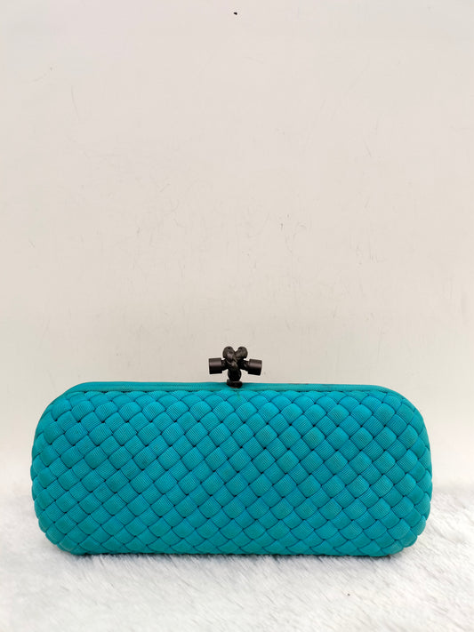 Bottega Veneta Knot Long Clutch Blue
