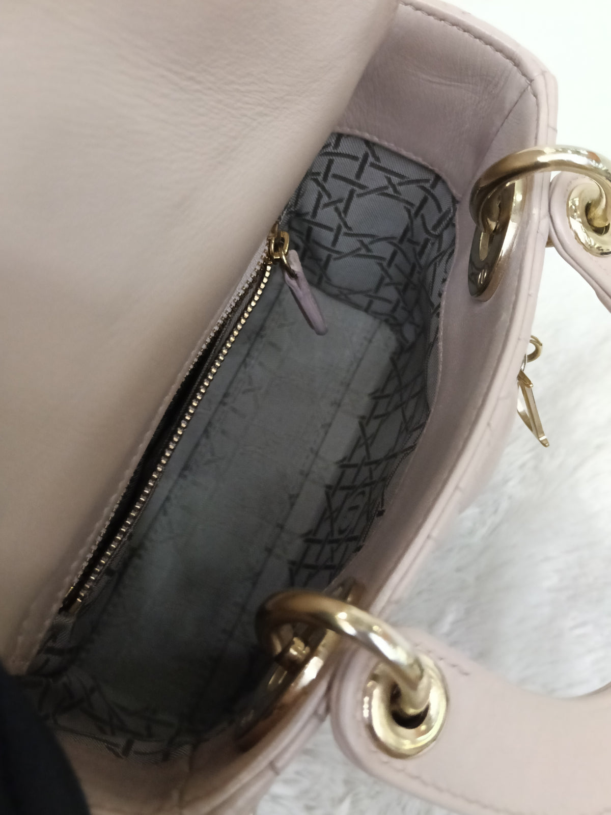 Lady Dior Mini Lamb Blush GHW 2017