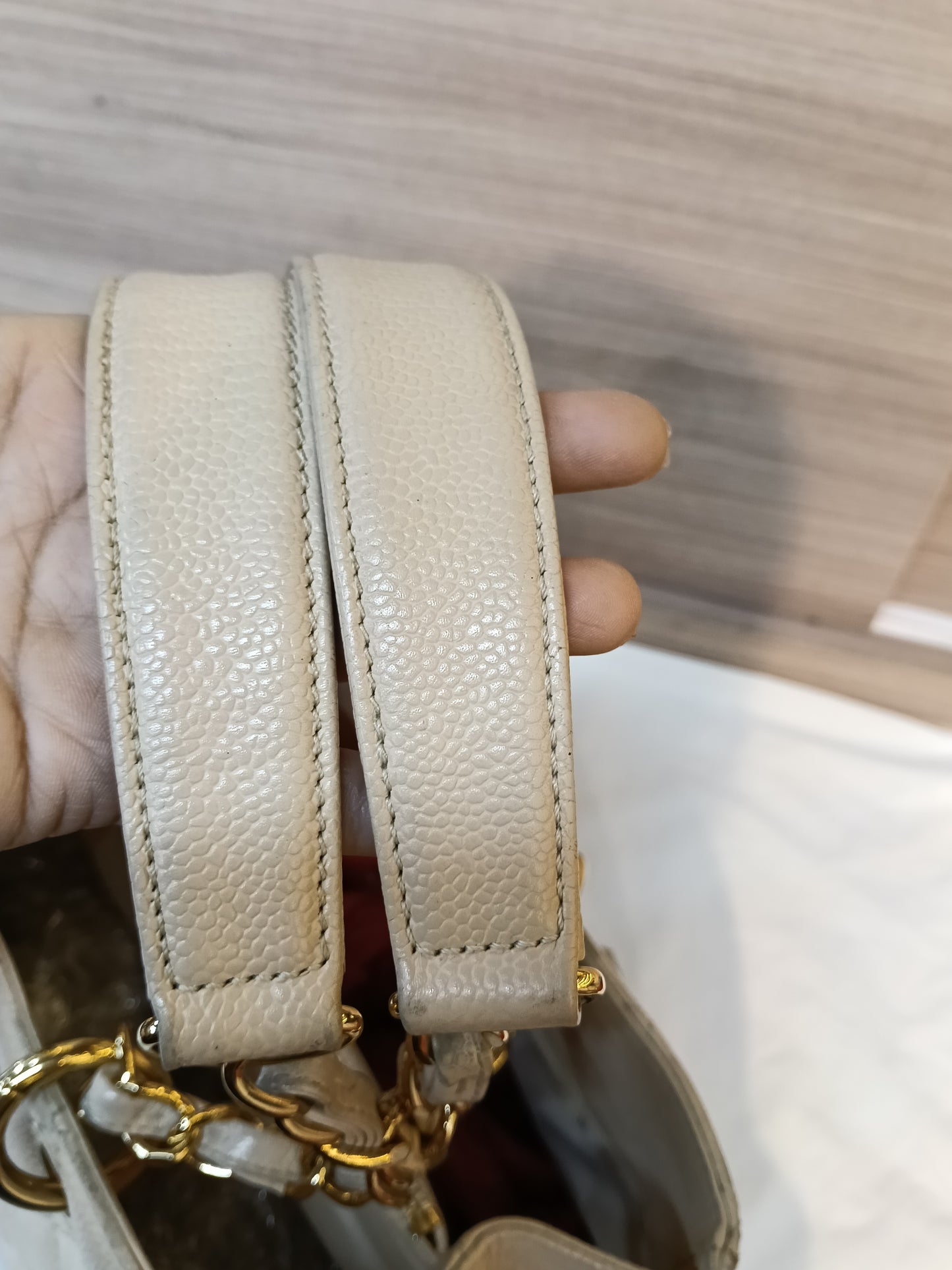 Chanel GST Caviar Beige GHW #16