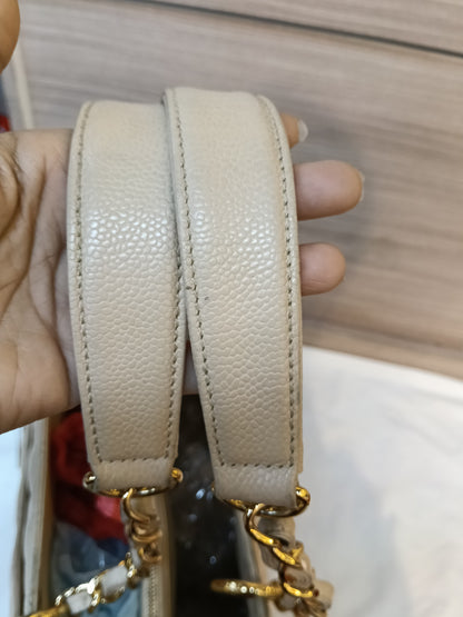 Chanel GST Caviar Beige GHW #16