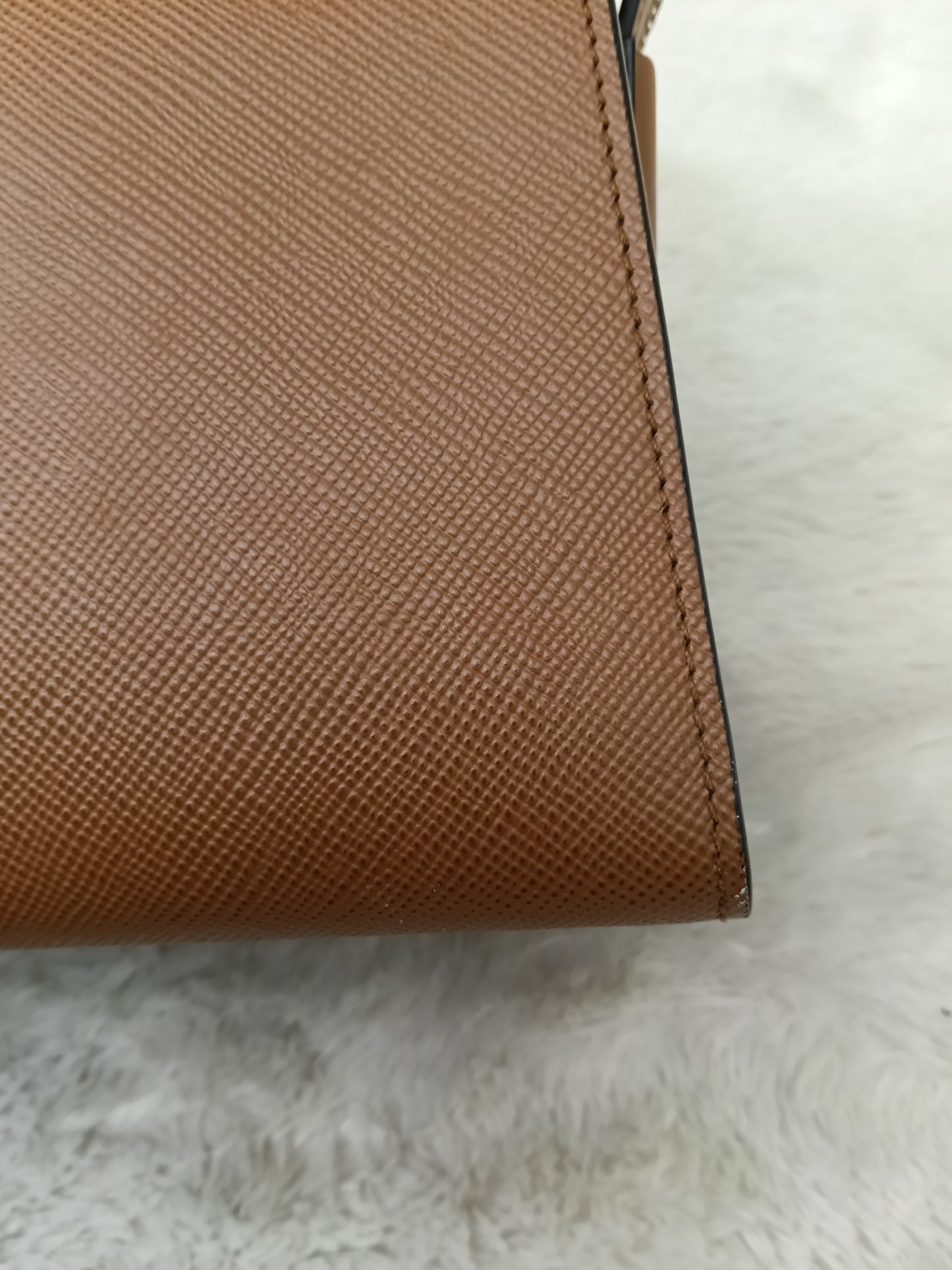 Prada Saffiano Cuir+C Cognac GHW