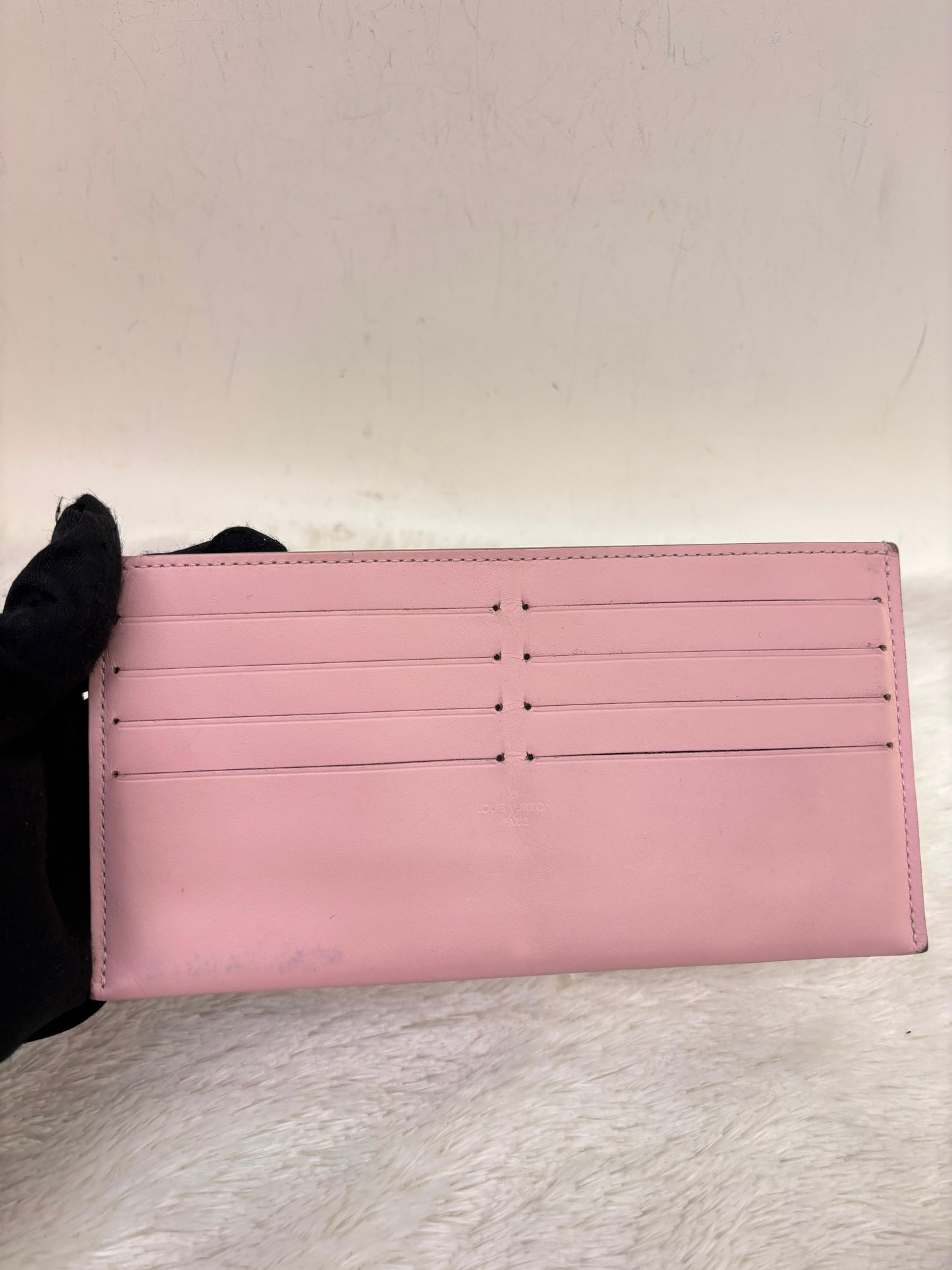 LV Felicie Monogram Vernis Rose Ballerine