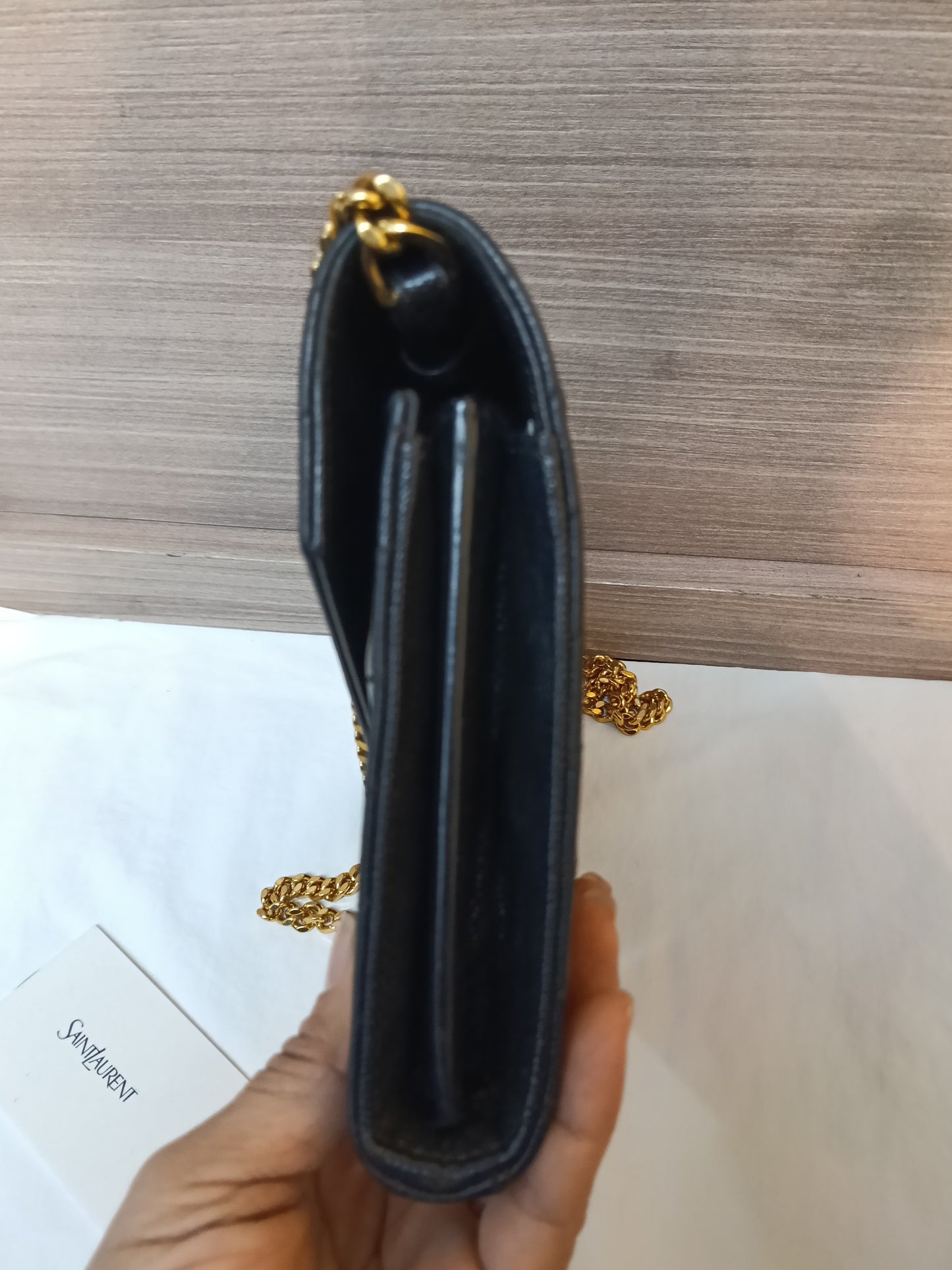 YsL WOC 22 Matelasse Monogramme Grained Black GHW 2018