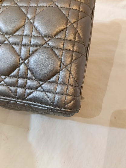 Lady Dior Mini Lamb Silver GHW 2016